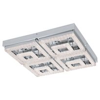 LED-Kattovalaisin Eglo Fradelo 520x520mm, kromi, kristalli 95661