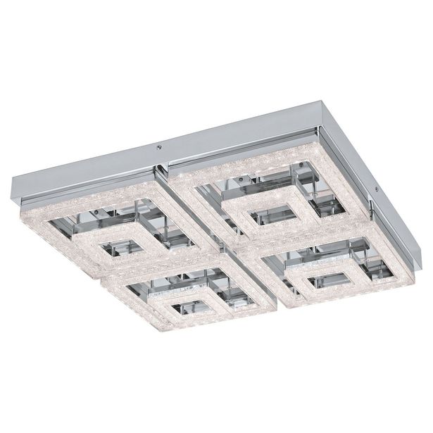 LED-Kattovalaisin Eglo Fradelo 520x520mm, kromi, kristalli 95661