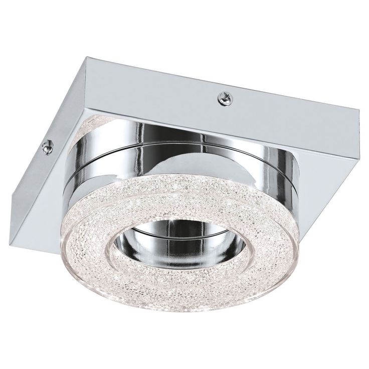LED-katto-/seinävalaisin Eglo Fradelo, 120x120mm, kromi, kristalli 95662