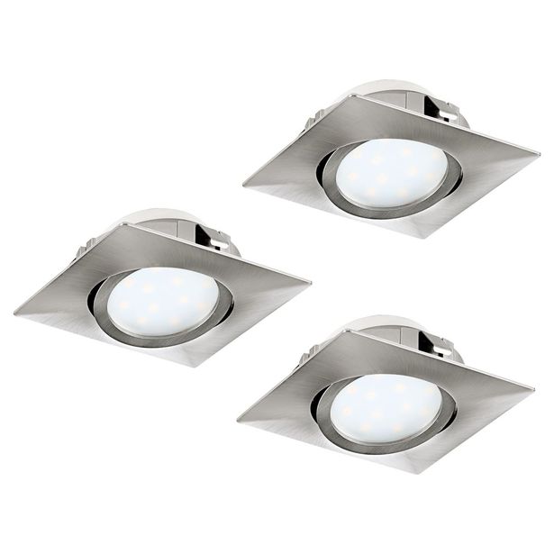 LED-alasvalosarja Eglo 3x6W, 84x84mm, teräs 95846