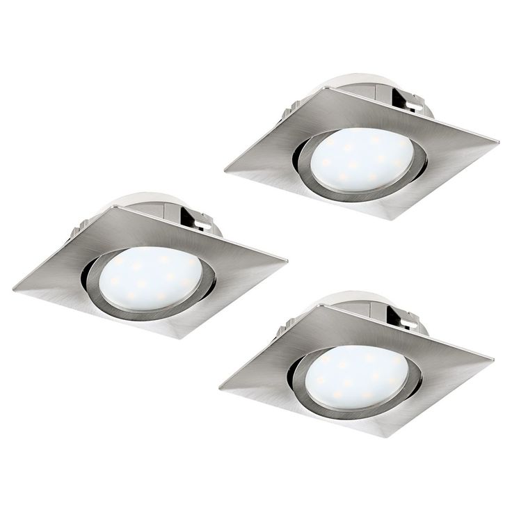 LED-alasvalosarja Eglo 3x6W, 84x84mm, teräs 95846
