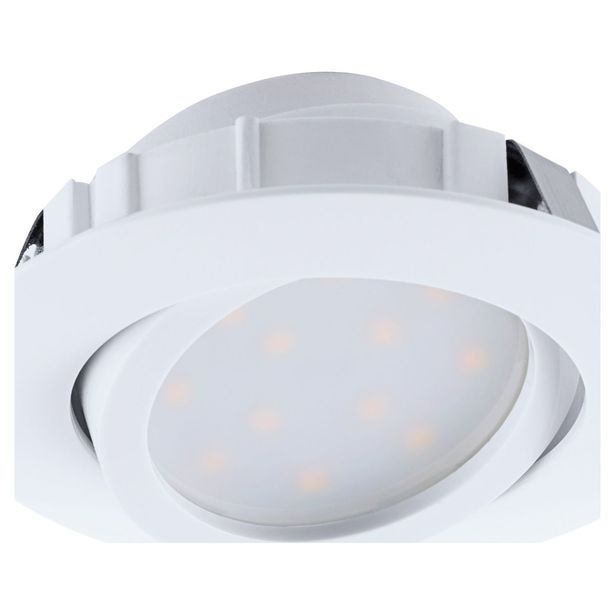 LED-alasvalo Eglo Pineda 6W, Ø84mm, valkoinen, himmennettävä 95854