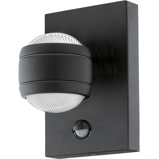 LED-ulkoseinävalaisin Eglo Sesimba, liiketunnistimella, musta