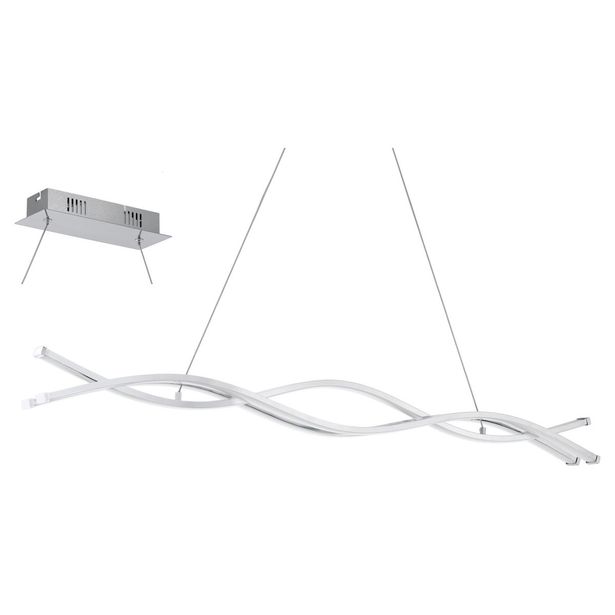 LED-riippuvalaisin Eglo Lasana 2, 1020mm, kromi, valkoinen 96102
