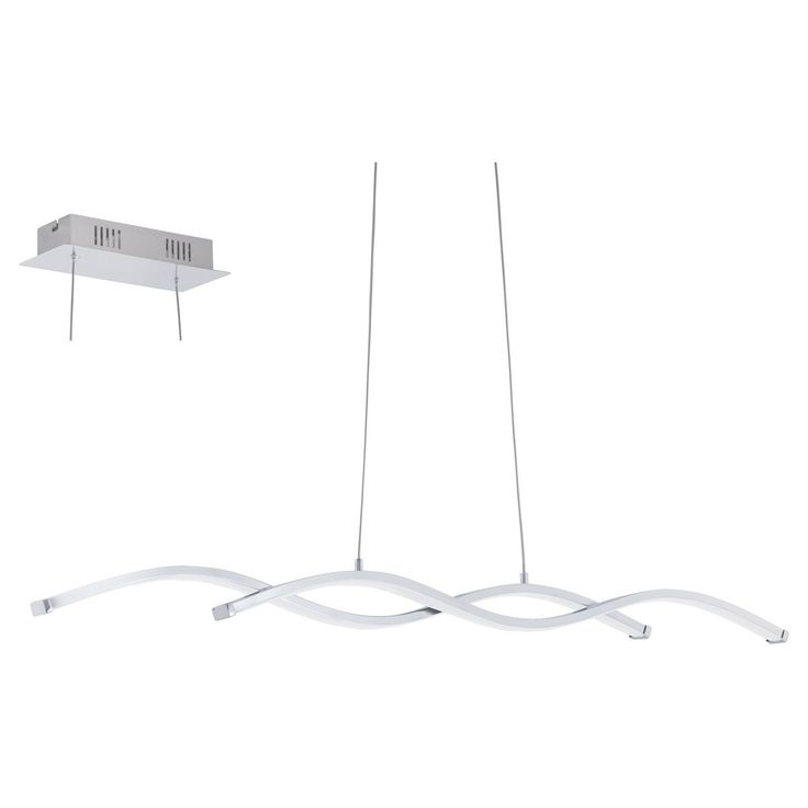 LED-riippuvalaisin Eglo Lasana 2, 875mm, kromi, valkoinen 96103