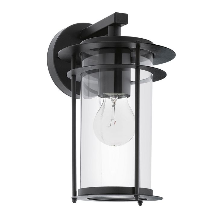 Seinävalaisin Eglo Valdeo, 60W, 165x275x200mm, E27, IP44, musta/kirkas
