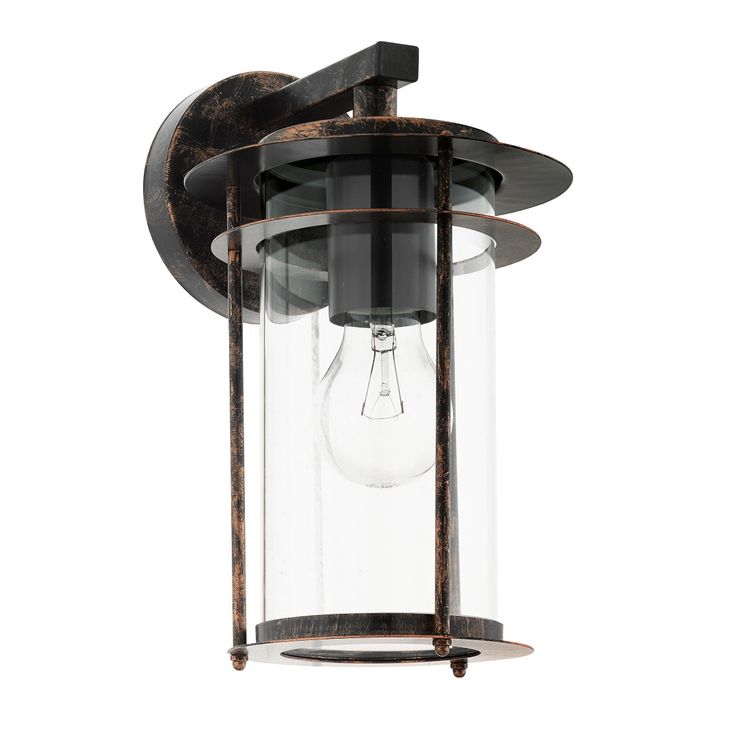 Seinävalaisin Eglo Valdeo, 60W, 165x275x200mm, E27, IP44, kupari/kirkas