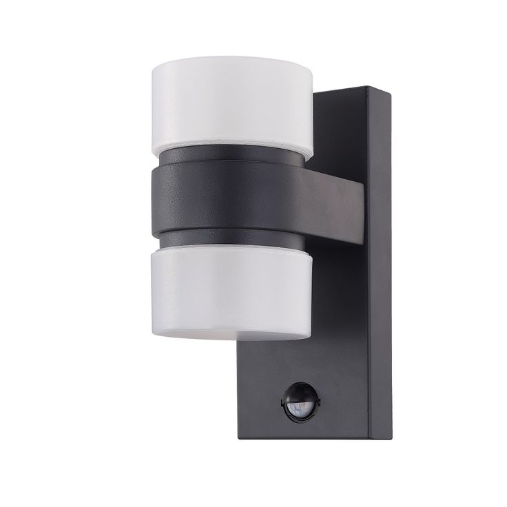 LED-tunnistinvalaisin Eglo Atollari, 2x6W, 100x230x155mm, IP44, antrasiitti/valkoinen