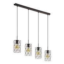 Riippuvalaisin Eglo Estevau, 4x60W, 975x1100x145mm, E27, IP20, ruskea