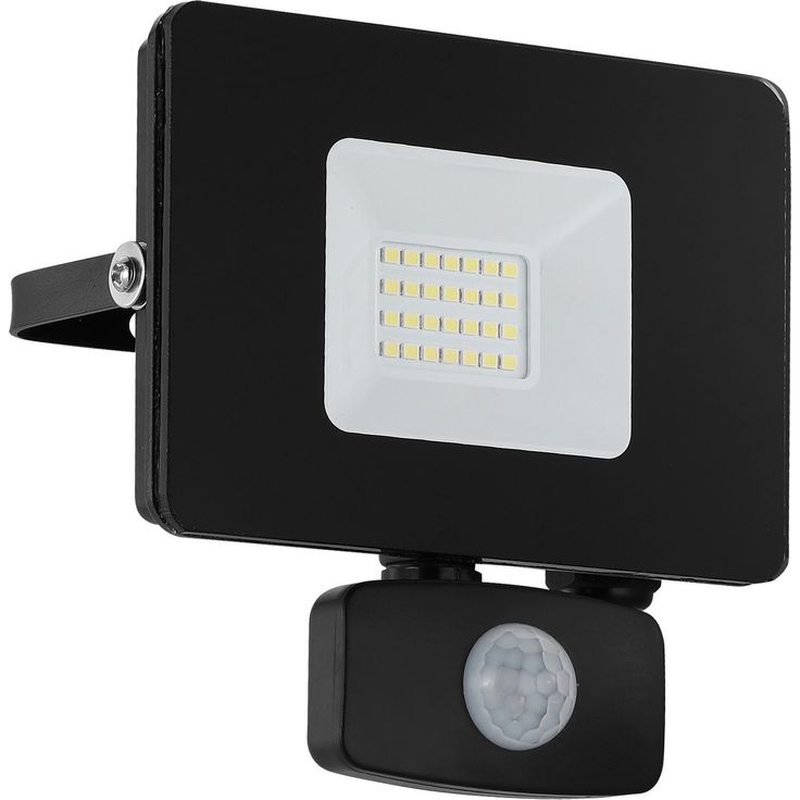 LED-ulkoseinävalaisin/-valonheitin Eglo Faedo, 140x130mm, liiketunnistimella, musta