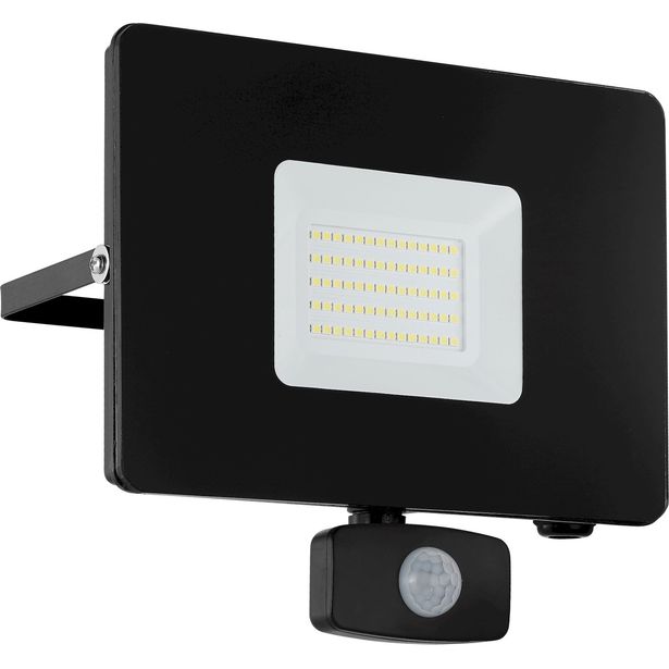LED-ulkoseinävalaisin/-valonheitin Eglo Faedo, 200x205mm, liiketunnistimella, musta