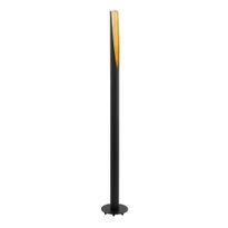 LED-lattiavalaisin Eglo Barbotto, 5W, Ø185x1370mm, GU10, IP20, himmennettävä, musta/kulta
