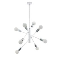 Riippuvalaisin Eglo Gradoli, 8x60W, Ø710x1100mm, E27, IP20, kromi/valkoinen