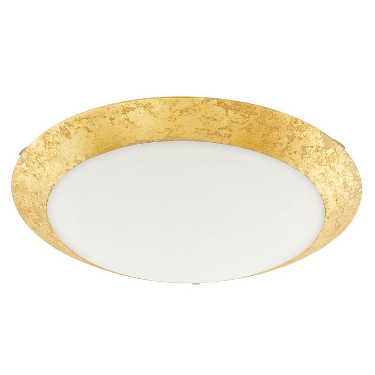 LED-plafondi Eglo Montenovo, 16W, Ø395x100mm, IP20, valkoinen/kulta