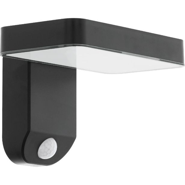 LED-ulkoseinävalaisin Eglo Pastion liiketunnistimella, aurinkokenno, musta