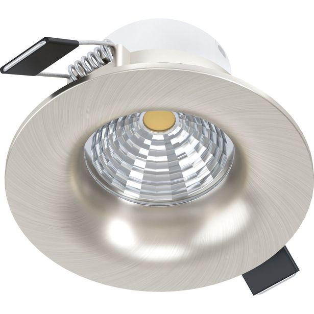 LED-alasvalo Eglo Saliceto, Ø88mm, 4000K, harjattu teräs