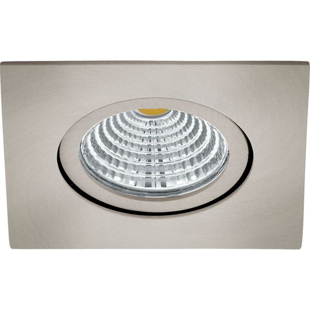 LED-alasvalo Eglo Saliceto, 88x88mm, 2700K, harjattu teräs