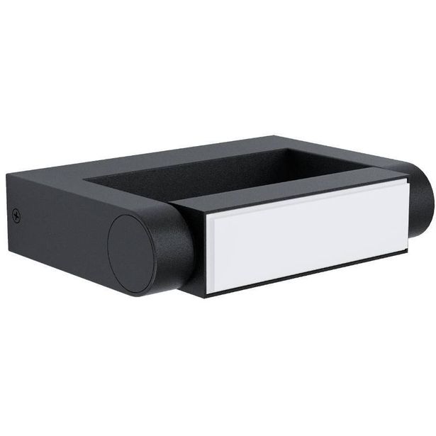 LED-ulkoseinävalaisin Eglo Brianza, musta/valkoinen