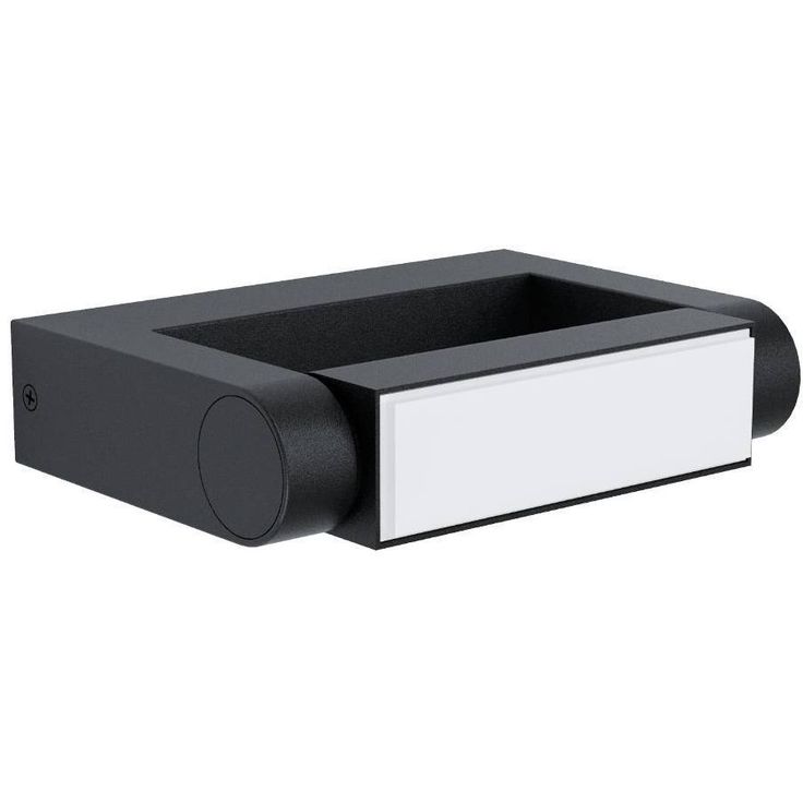 LED-ulkoseinävalaisin Eglo Brianza, musta/valkoinen
