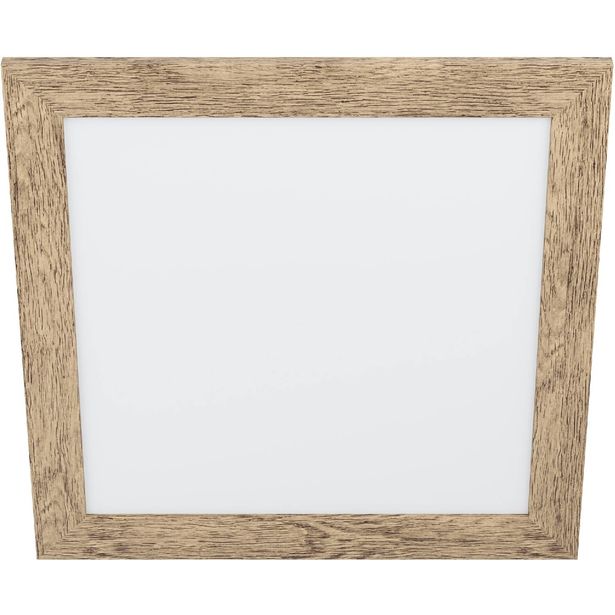 LED-kattovalaisin Eglo Plagliarone 2, 50x50cm, puu