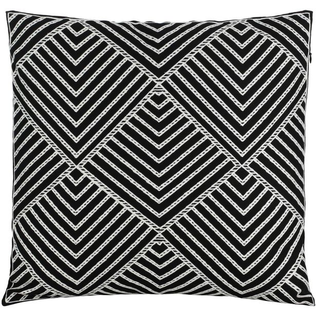 Koristetyyny Eglo Living Chevery Graphic, 45x45cm, musta/valkoinen