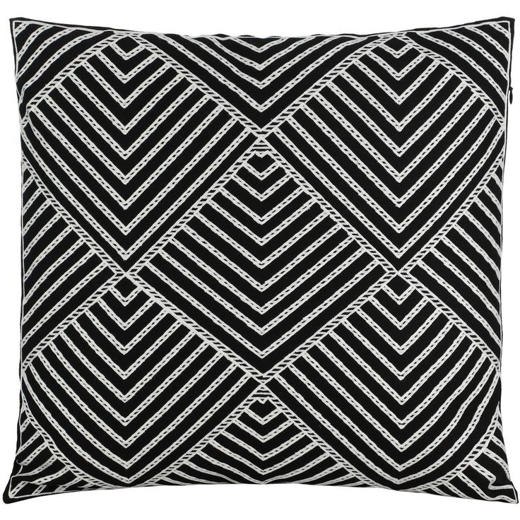 Koristetyyny Eglo Living Chevery Graphic, 45x45cm, musta/valkoinen