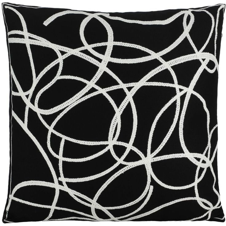 Koristetyyny Eglo Living Chevery Abstract, 45x45cm, musta/valkoinen