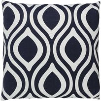 Koristetyyny Eglo Living Chevery, 45x45cm, musta/sininen