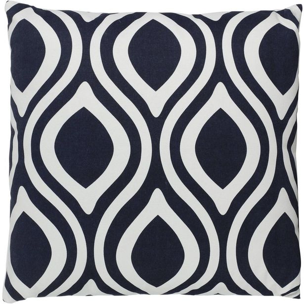 Koristetyyny Eglo Living Chevery, 45x45cm, musta/sininen