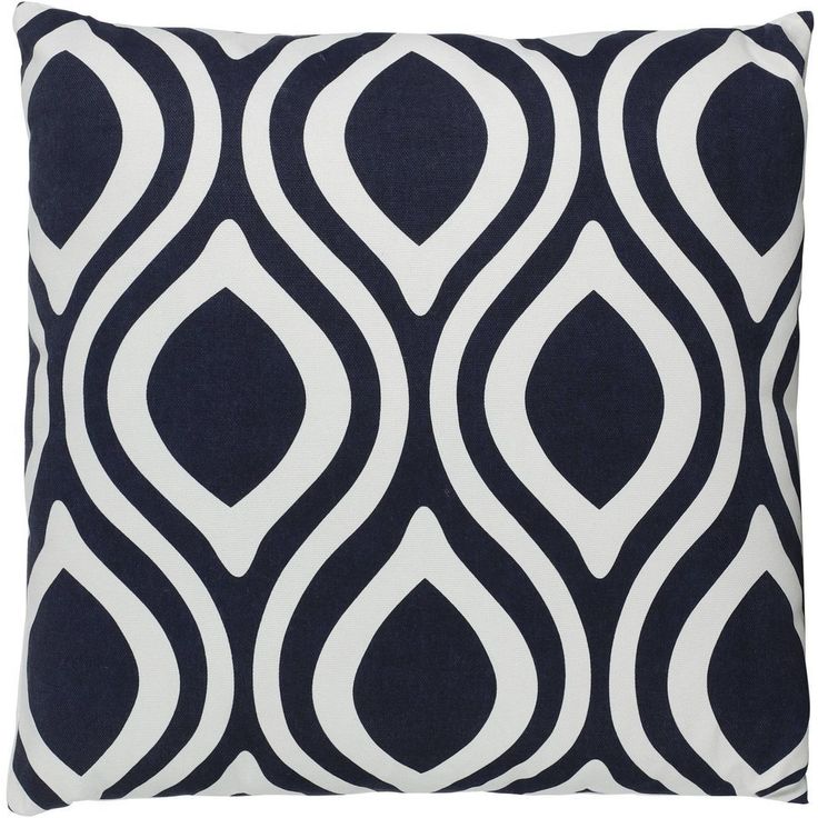 Koristetyyny Eglo Living Chevery, 45x45cm, musta/sininen