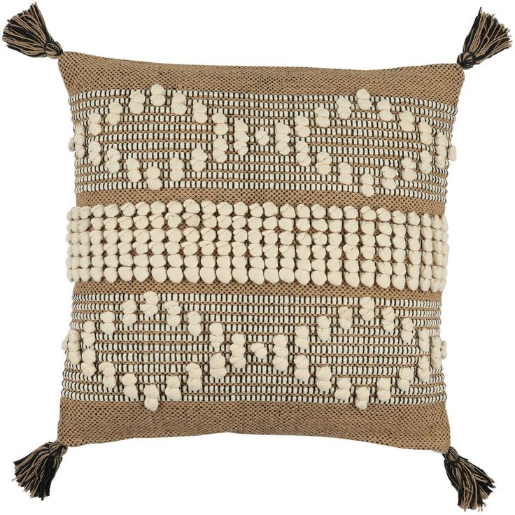 Koristetyyny Eglo Living Chevery, 50x50cm, ruskea/kerma