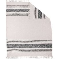 Torkkupeitto Eglo Living Longlac, 160x130cm, kerma/musta