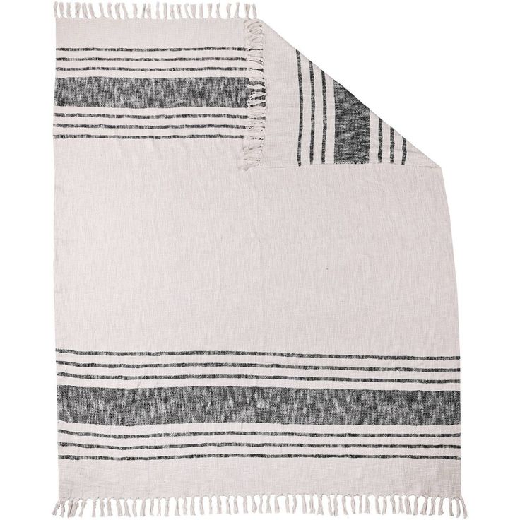 Torkkupeitto Eglo Living Longlac, 160x130cm, kerma/musta