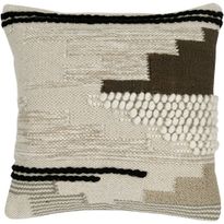 Koristetyyny tupsuilla Eglo Living Chevery, 45x45cm, kerma/ruskea