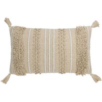 Koristetyyny tupsuilla Eglo Living Chevery, 60x35cm, kerma/beige