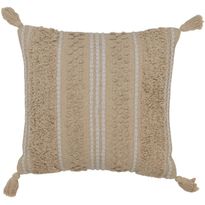 Koristetyyny tupsuilla Eglo Living Chevery, 45x45cm, kerma/beige