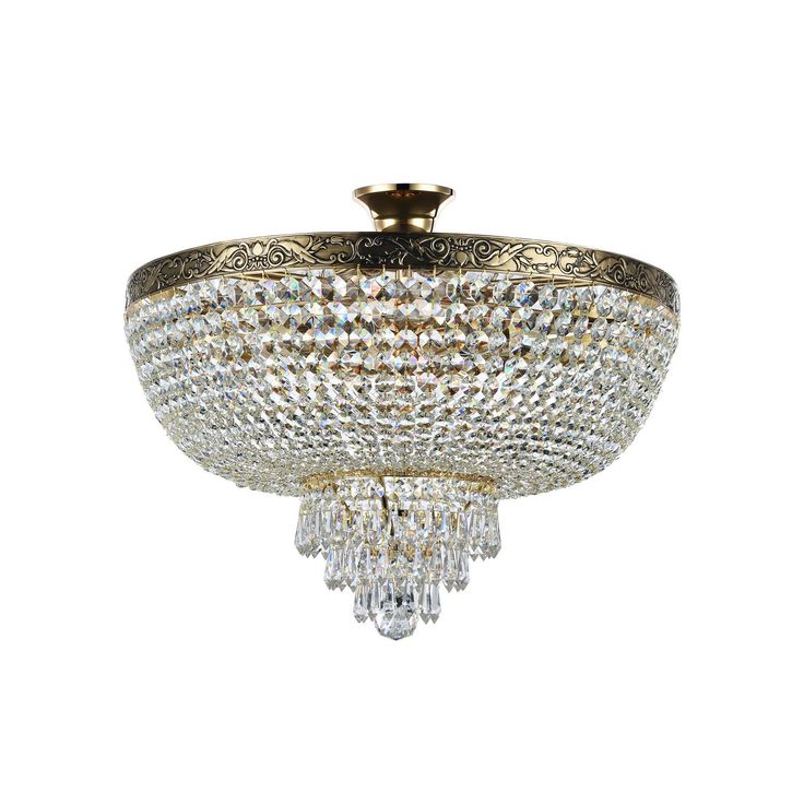 Kristallivalaisin Maytoni Diamant Crystal Palace 06-G, 500mm, antiikkikulta