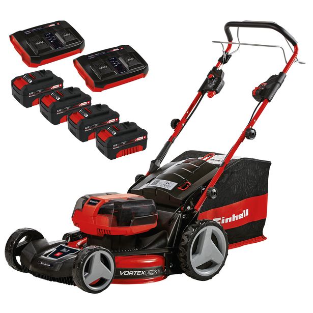 Akkuruohonleikkuri Einhell PXC GE-CM 36/47 S HW Li, 1200m², 36V, 4x4.0Ah akuilla