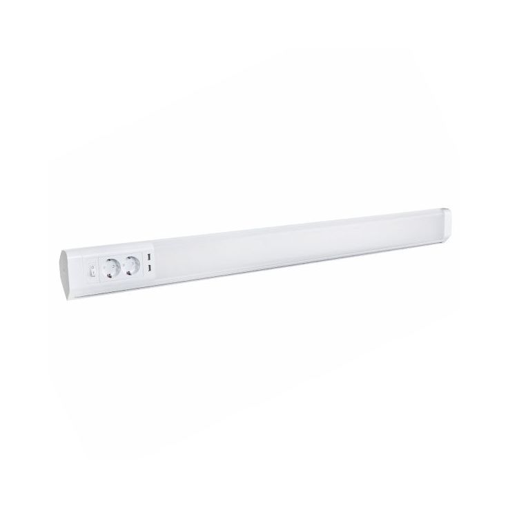 Työpistevalaisin Elektra, LED, 10 W, 2xUSB-paikka, 2xPistokepaikka , 518 mm