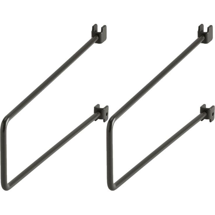 Kirjatuki Elfa Classic 250mm seinäkiskoon, graphite, 2kpl/pkt