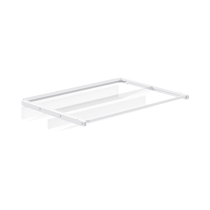Mesh kenkähylly Elfa 40, ulosvedettävä, 605x430x96mm, valkoinen