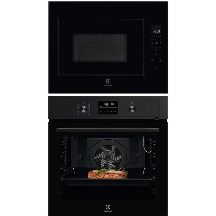 Keittiöpaketti Electrolux - COP800B kalusteuuni ja KMFD264NB mikroaaltouuni, musta