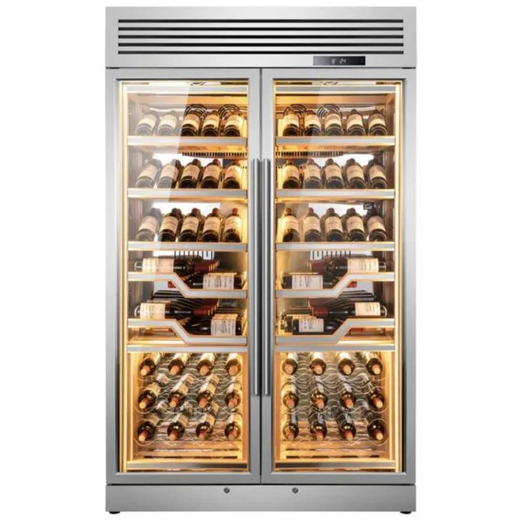 Viinikaappi la Sommeliere Elysee, 120cm, 2 lämpötila-aluetta, vapaasti seisova, teräs
