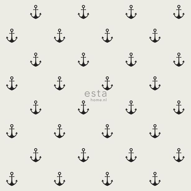 Tapetti Esta Regatta Crew Surf Edition 128873, 0,53x10,05m, beige/musta