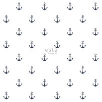 Tapetti Esta Regatta Crew Surf Edition 138965, 0,53x10,05m, valkoinen/sininen