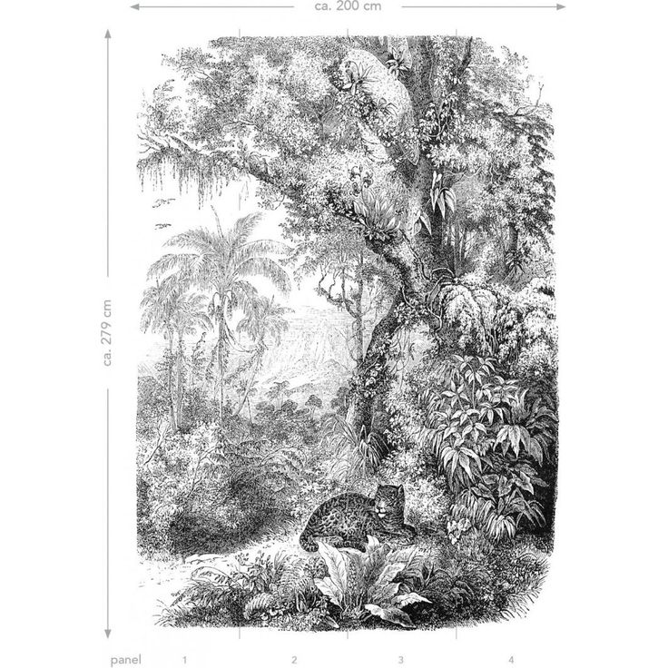 Metsätapetti Esta Paradise XL Leopard in Jungle, 2x2,79m