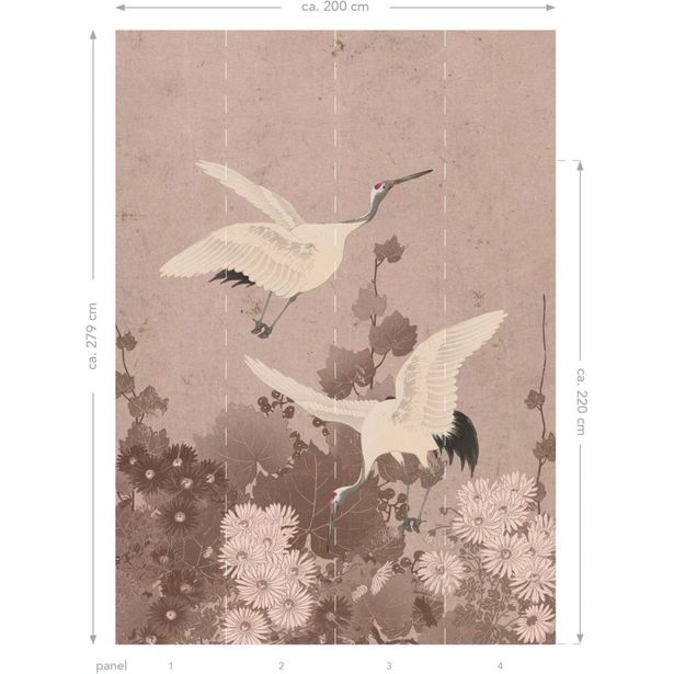 Kuvatapetti Esta Paradise XL Japanese Cranes, 2x2,79m