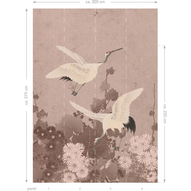 Kuvatapetti Esta Paradise XL Japanese Cranes, 2x2,79m