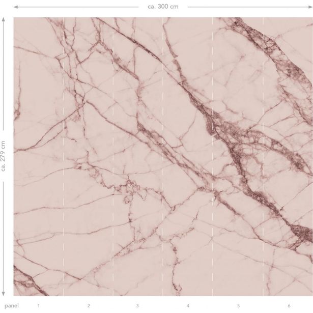 Kuvatapetti Esta Paradise XL Pink Marble, 3x2,79m