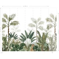 Kuvatapetti Esta Paradise XL Jungle White &amp; Green, 3x2,79m